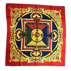 HERMES “Animaux Solaire ”35”x35”/90 Multicolor 100% Silk Scarf #1334